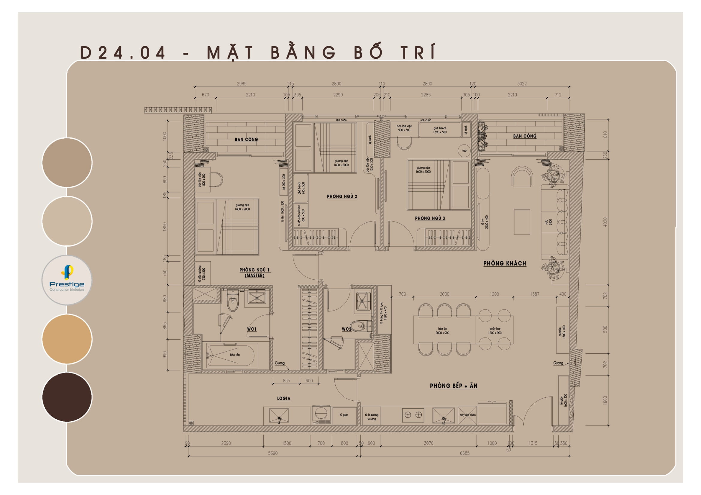 Khám phá ý tưởng thiết kế căn hộ mẫu thực tế The Peak Midtown D24.04