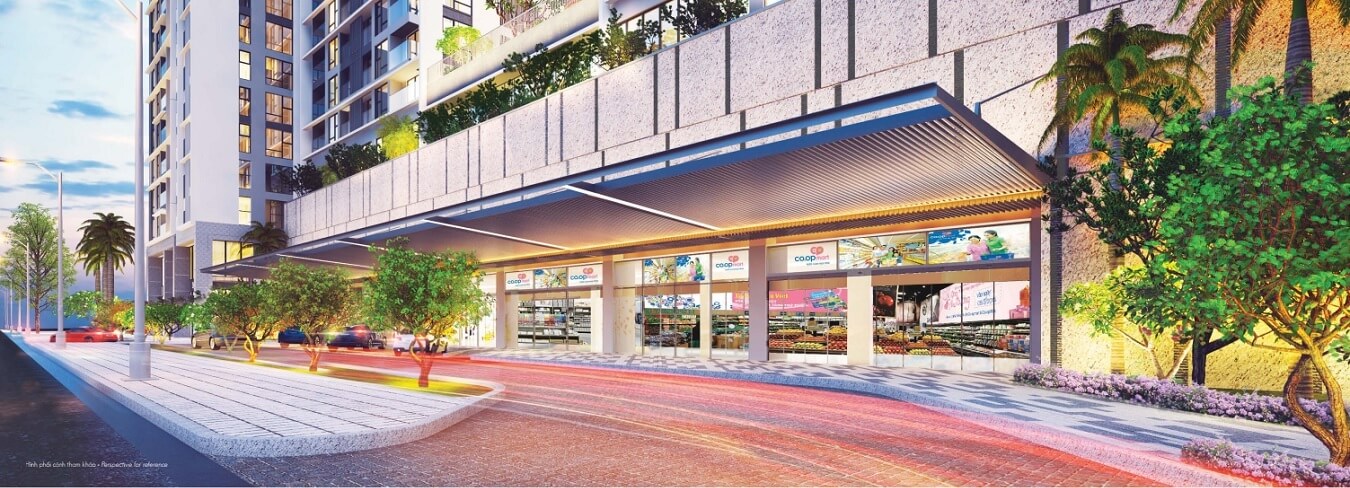 Siêu thị Coopmart Phú Mỹ Hưng nằm bưới tầng trệt của dự án Urban Hill